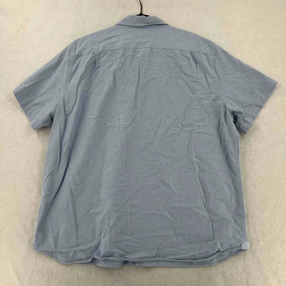 LACOSTE Mens Regular Fit Short Sleeve Shirt Collar Size 45 XL-2XL Blue Cotton - Picture 9 of 9